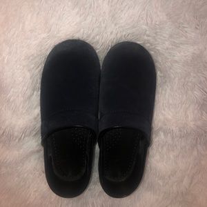 Blue suede Dansko clogs size 36